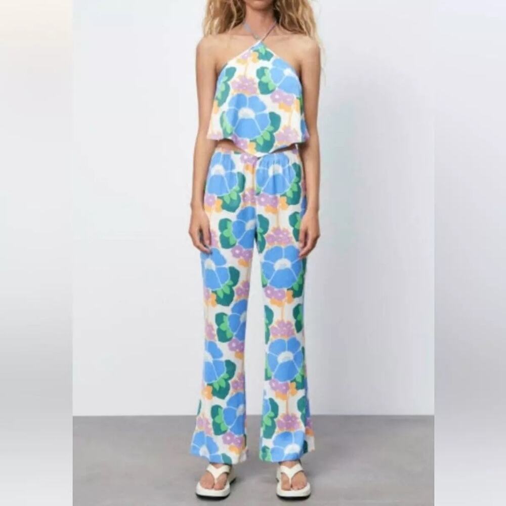 Zara Floral Halter/Pants Set